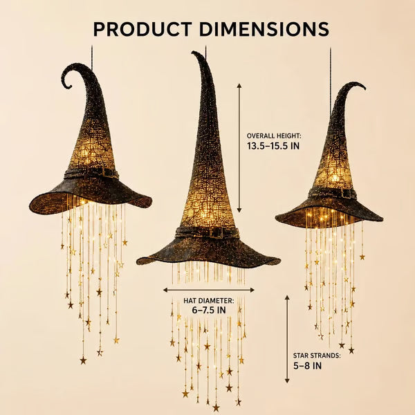 🔮 Lighted Witch Hat Hanging Chime Where Halloween Magic Meets Enchanted Glow