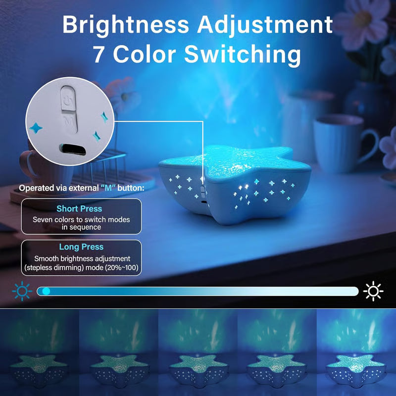 ⏰Starfish Ocean Wave Projector Light🌊