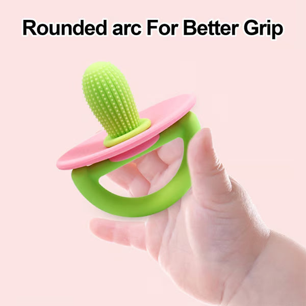Mushroom Silicone Teether-Ergonomic Food-Grade Silicone Pacifier for Itchy Gums