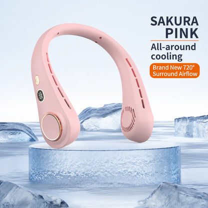 🌬️2026 HOT SALE💞50K+ SOLD!🍃💨 50% OFF! Neck Air Conditioner Fan – Ultra‑quiet, 360° rotating, Hands‑free cooling, long battery
