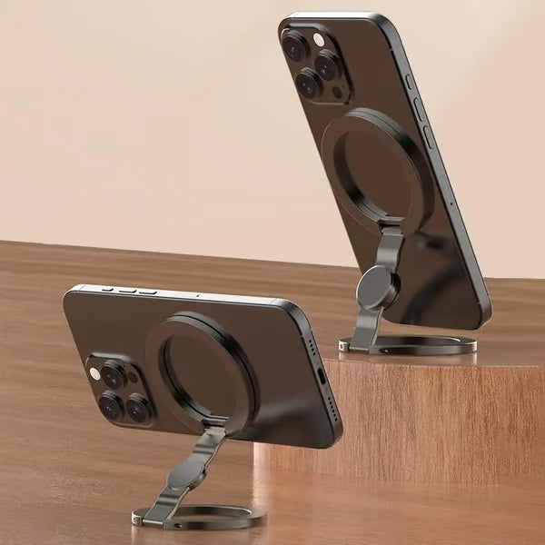 🔥Magnetic Phone Stand & Fidget Spinner Combo, Dual Magnetic Ring Stand, Fidget Toys Adults, 360°，Foldable, MagSafe Compatible