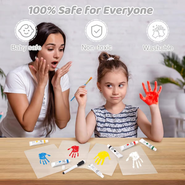 Wooden Transparent Handprint Frame Set, DIY Family Memorial Gift Kit