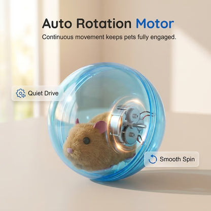 Auto-Rolling Ball with Mouse Hands-Free Play for Indoor Cats
