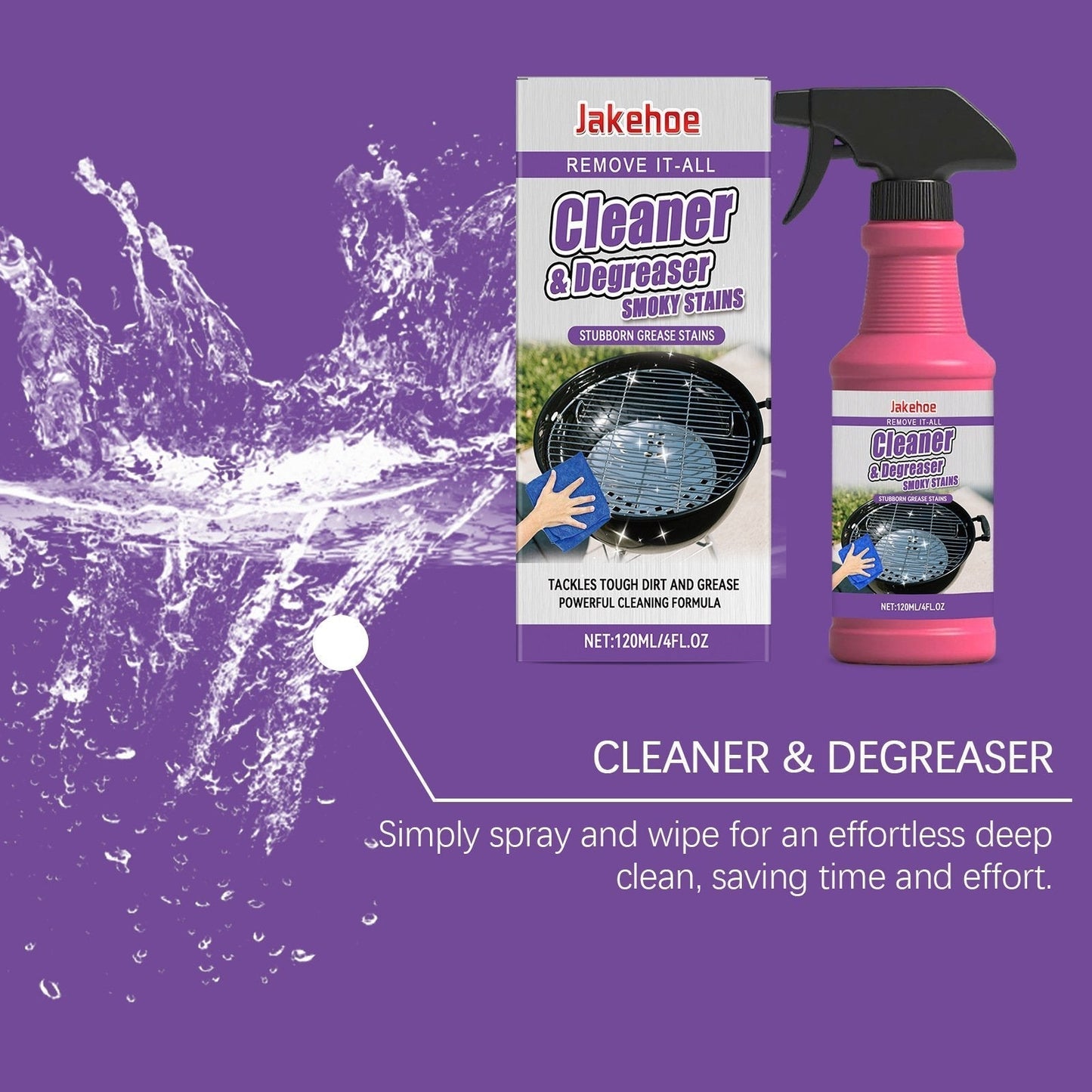 🧼Fast-Acting Heavy-Duty Grill Degreaser Spray✨