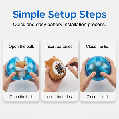 Auto-Rolling Ball with Mouse Hands-Free Play for Indoor Cats
