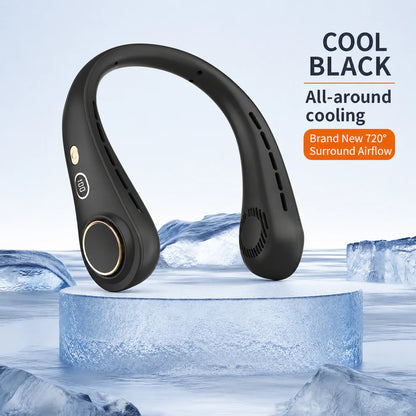 🌬️2026 HOT SALE💞50K+ SOLD!🍃💨 50% OFF! Neck Air Conditioner Fan – Ultra‑quiet, 360° rotating, Hands‑free cooling, long battery