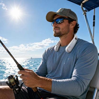 🌬️2026 HOT SALE💞50K+ SOLD!🍃💨 50% OFF! Neck Air Conditioner Fan – Ultra‑quiet, 360° rotating, Hands‑free cooling, long battery