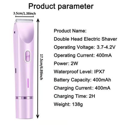 🎀Mother'S Day Gift, 2 in 1 Electric Hair Removal Tool Trimmer for Women