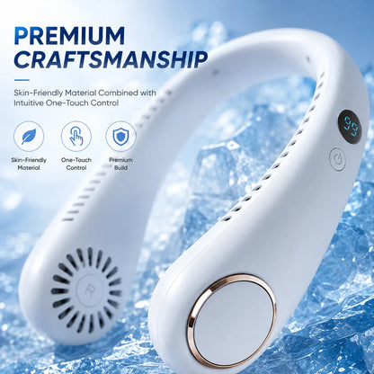 🌬️2026 HOT SALE💞50K+ SOLD!🍃💨 50% OFF! Neck Air Conditioner Fan – Ultra‑quiet, 360° rotating, Hands‑free cooling, long battery