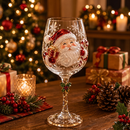🔥🎁Christmas 3D Wine Glass Collection Gift Box Set✨