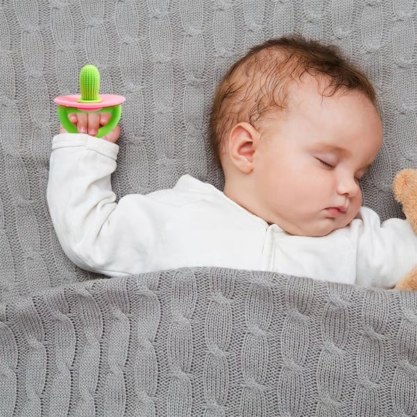 Mushroom Silicone Teether-Ergonomic Food-Grade Silicone Pacifier for Itchy Gums