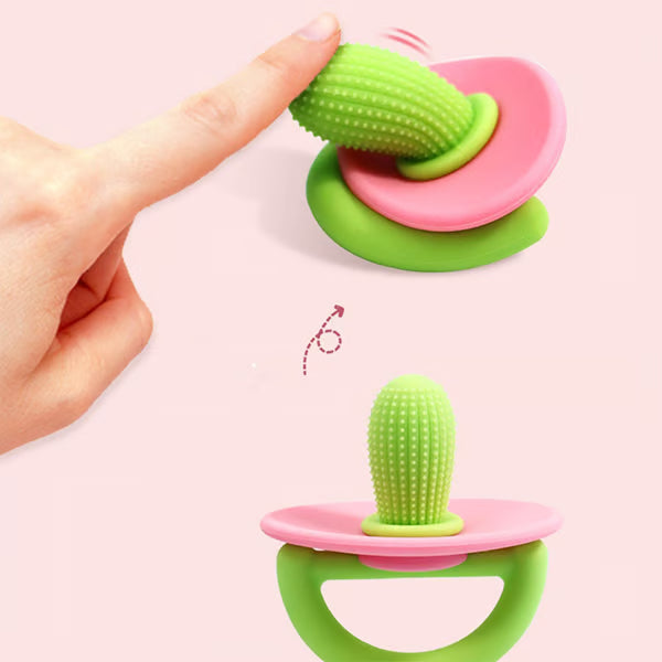 Mushroom Silicone Teether-Ergonomic Food-Grade Silicone Pacifier for Itchy Gums