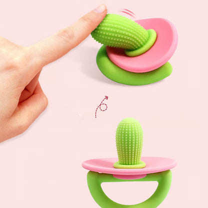 Mushroom Silicone Teether-Ergonomic Food-Grade Silicone Pacifier for Itchy Gums