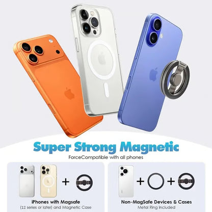 🔥Magnetic Phone Stand & Fidget Spinner Combo, Dual Magnetic Ring Stand, Fidget Toys Adults, 360°，Foldable, MagSafe Compatible
