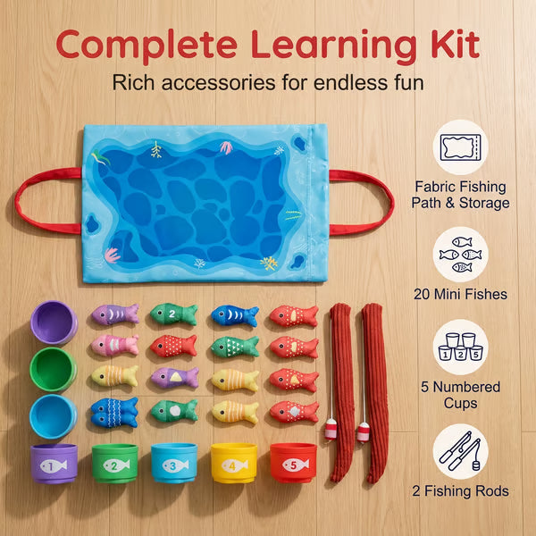 🐟 Baby Fabric Fishing Toy | Learn & Play for Babies 6-36 Months