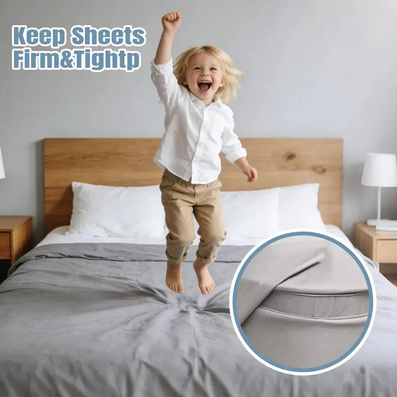 4-Pack Heavy Duty Bed Sheet Clips, Locking Mattress Corner Holders👔