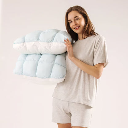 Mellow Puff Pillow☁️–Soft Quilted Puff Grid Design Pillow🌙✨