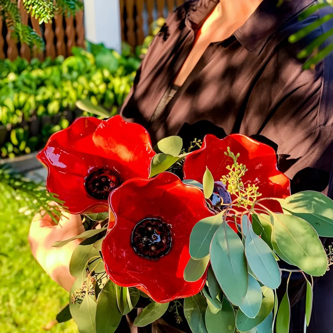 🐦Handmade Metal Flower Garden Stake