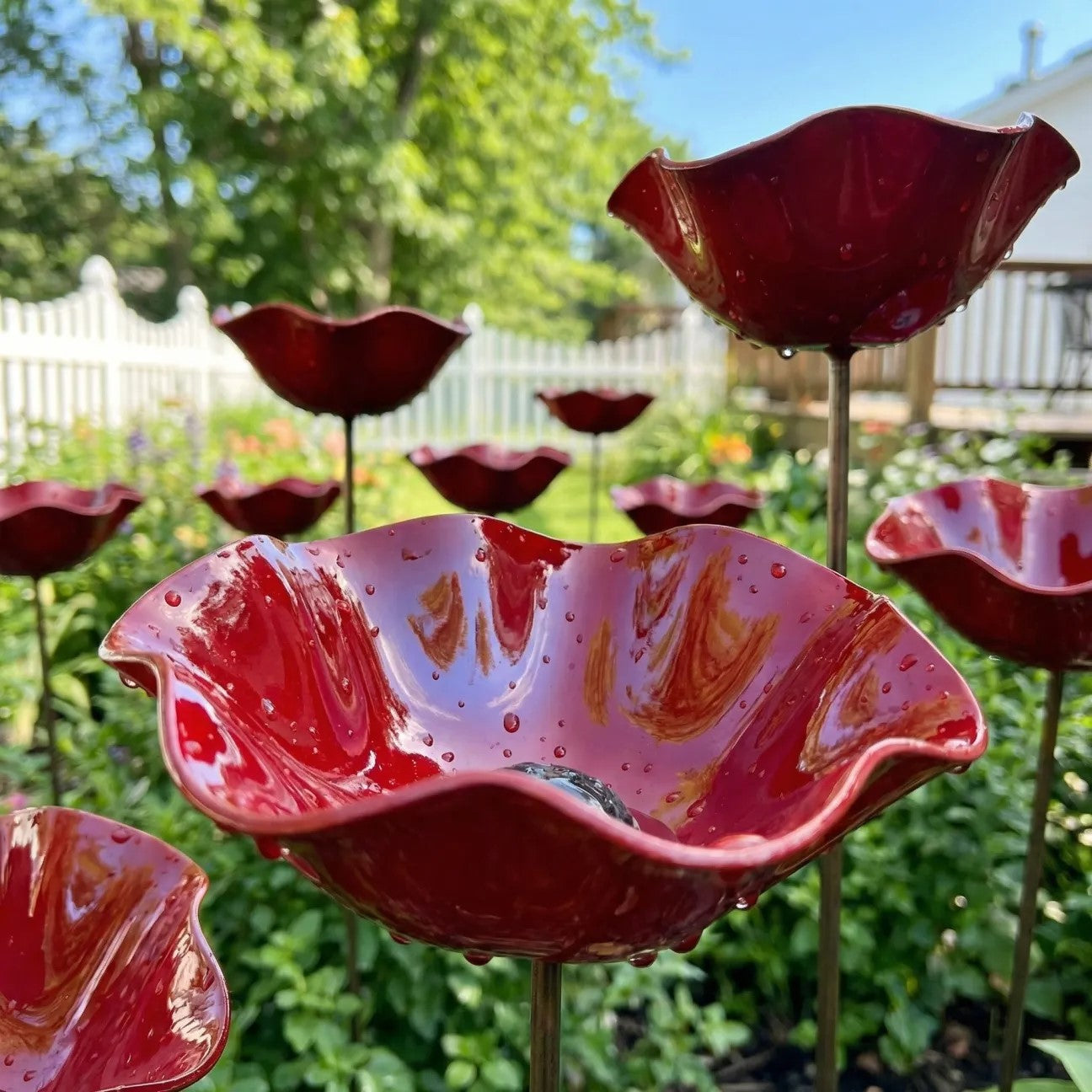 🐦Handmade Metal Flower Garden Stake