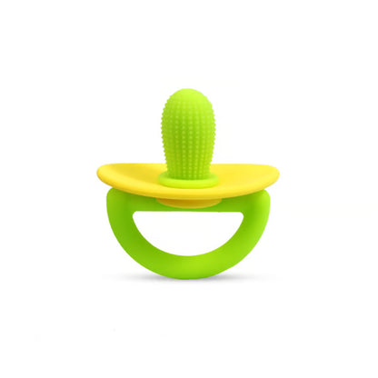 Mushroom Silicone Teether-Ergonomic Food-Grade Silicone Pacifier for Itchy Gums