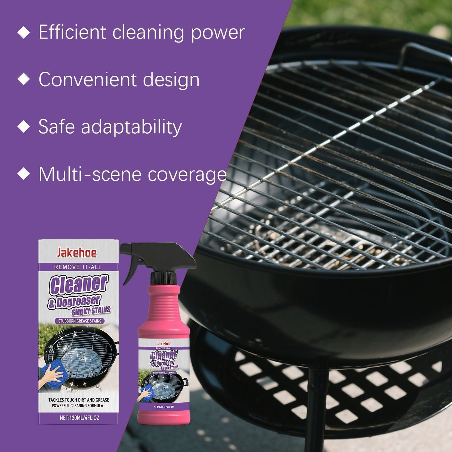 🧼Fast-Acting Heavy-Duty Grill Degreaser Spray✨